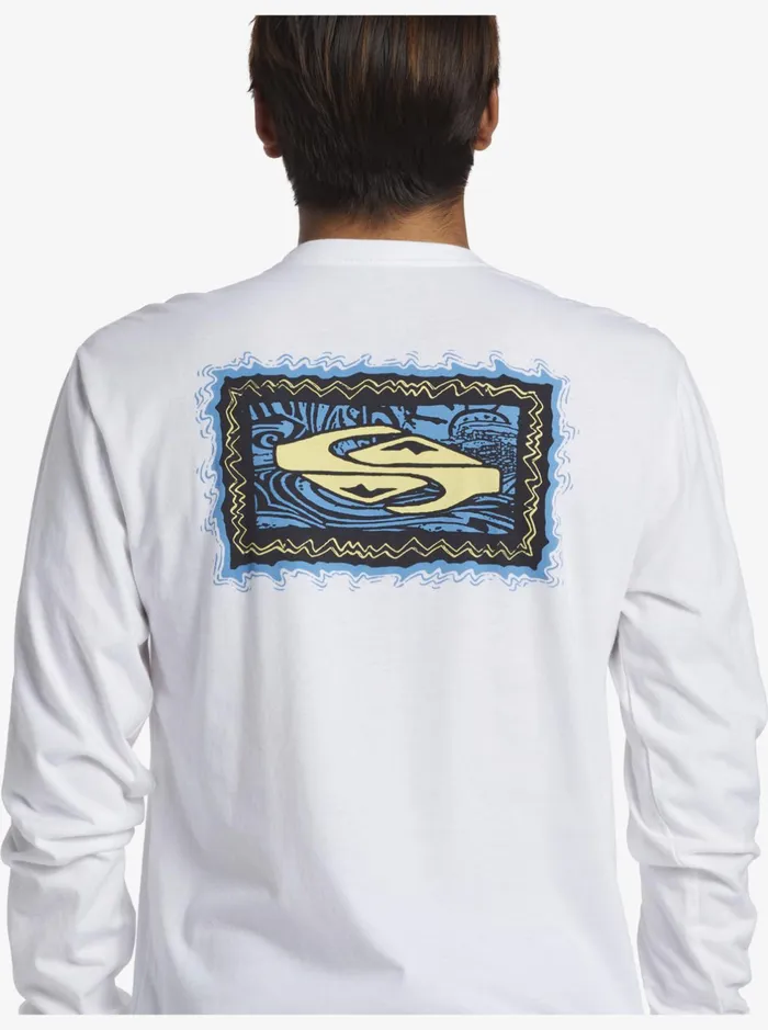 Tees Men Quiksilver Taking Roots Long Sleeve TShirt White Tees Men Quiksilver Taking Roots Long Sleeve TShirt White