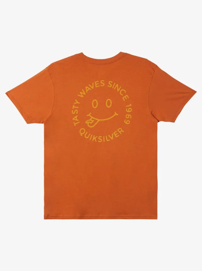 Tees Men Quiksilver Tasty Waves TShirt Mango Tees Men Quiksilver Tasty Waves TShirt Mango