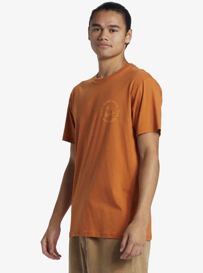 Tees Men Quiksilver Tasty Waves TShirt Mango Tees Men Quiksilver Tasty Waves TShirt Mango