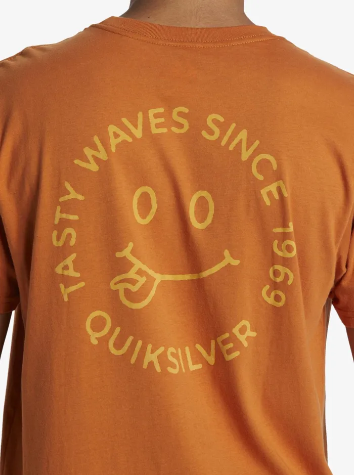 Tees Men Quiksilver Tasty Waves TShirt Mango Tees Men Quiksilver Tasty Waves TShirt Mango
