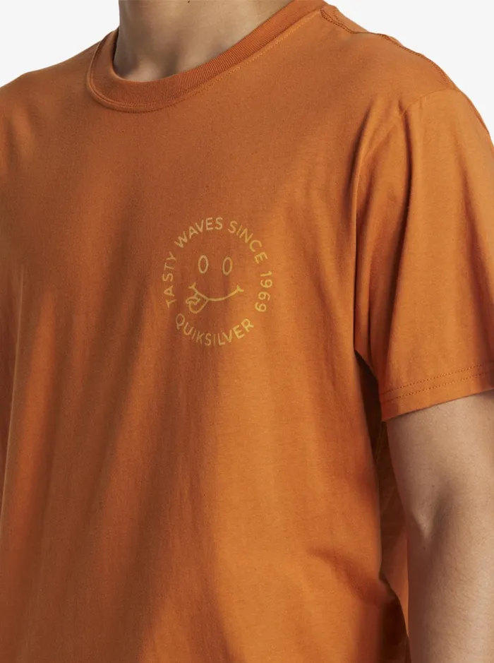 Tees Men Quiksilver Tasty Waves TShirt Mango Tees Men Quiksilver Tasty Waves TShirt Mango