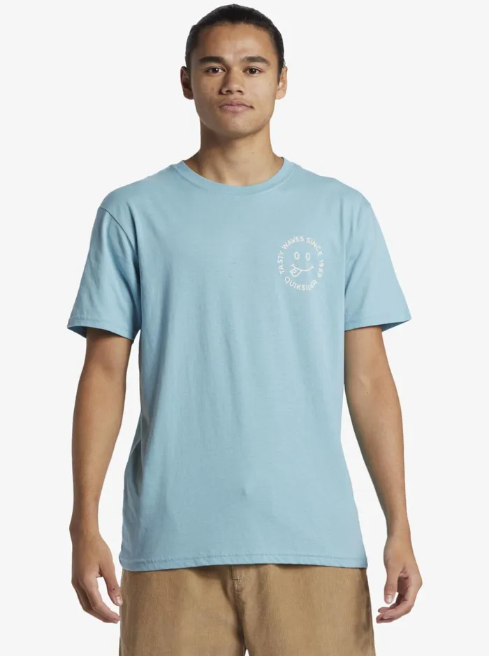 Tees Men Quiksilver Tasty Waves TShirt Reef Waters Tees Men Quiksilver Tasty Waves TShirt Reef Waters