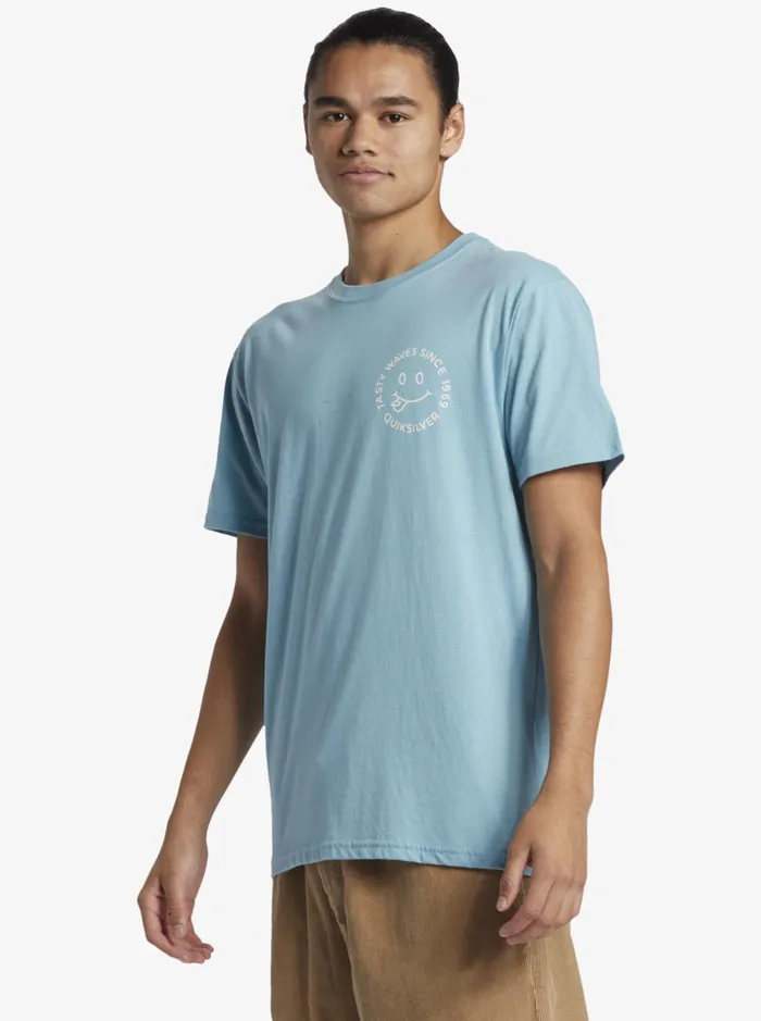 Tees Men Quiksilver Tasty Waves TShirt Reef Waters Tees Men Quiksilver Tasty Waves TShirt Reef Waters