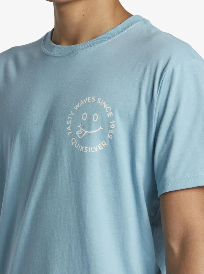 Tees Men Quiksilver Tasty Waves TShirt Reef Waters Tees Men Quiksilver Tasty Waves TShirt Reef Waters