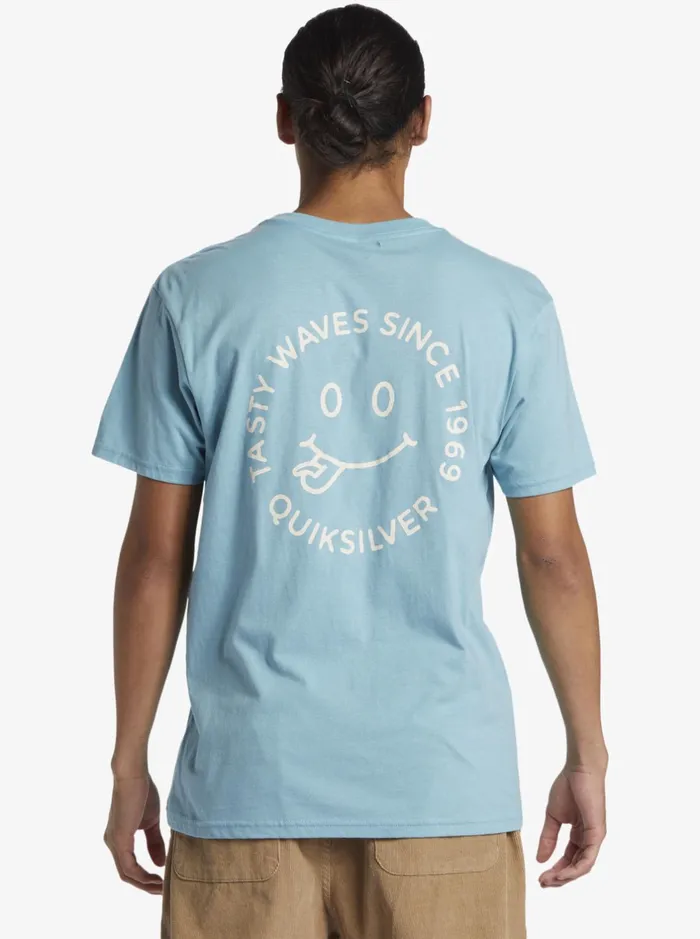 Tees Men Quiksilver Tasty Waves TShirt Reef Waters Tees Men Quiksilver Tasty Waves TShirt Reef Waters
