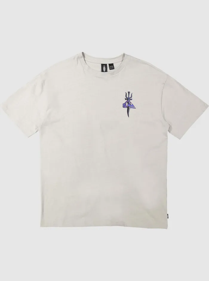 Tees Men Quiksilver Tridagger TShirt Gray Violet