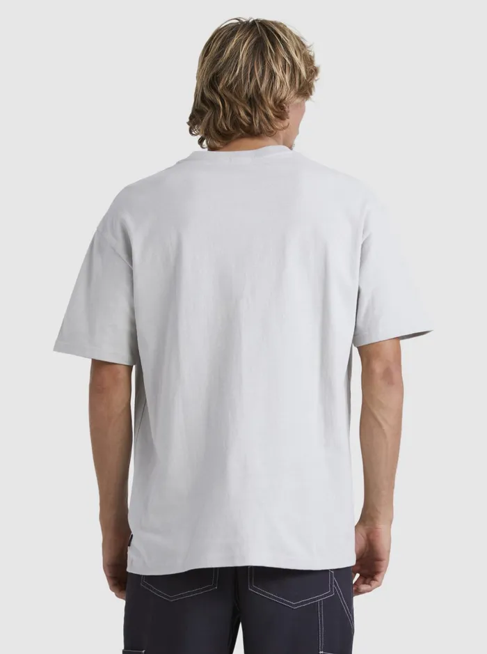 Tees Men Quiksilver Tridagger TShirt Gray Violet Tees Men Quiksilver Tridagger TShirt Gray Violet