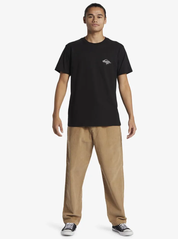 Tees Men Quiksilver Tuned Up TShirt Black Tees Men Quiksilver Tuned Up TShirt Black