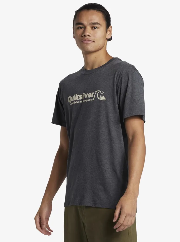 Tees Men Quiksilver Twinnies Mod TShirt Charcoal Heather Tees Men Quiksilver Twinnies Mod TShirt Charcoal Heather