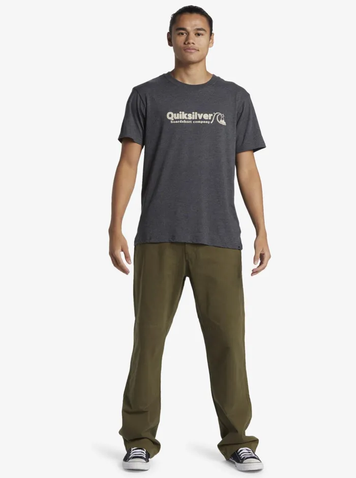 Tees Men Quiksilver Twinnies Mod TShirt Charcoal Heather Tees Men Quiksilver Twinnies Mod TShirt Charcoal Heather