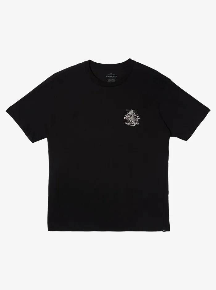 Tees Men Quiksilver Waterman Anchors Away QtShirt Black