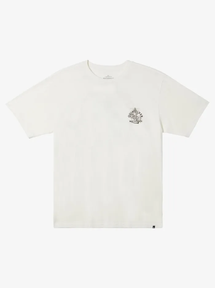 Tees Men Quiksilver Waterman Anchors Away QtShirt Snow White