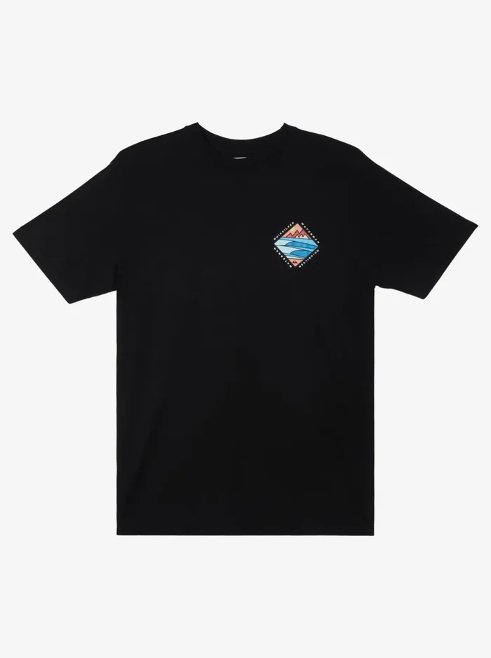 Tees Men Quiksilver Waterman Cross Chop QtShirt Black
