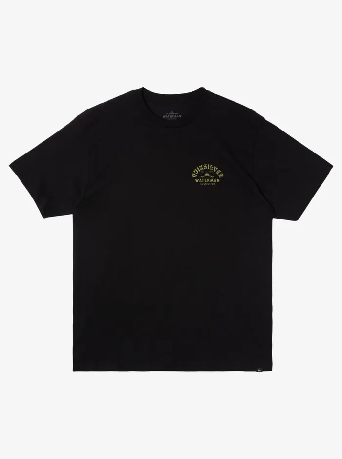 Tees Men Quiksilver Waterman Deep Waters QtShirt Black
