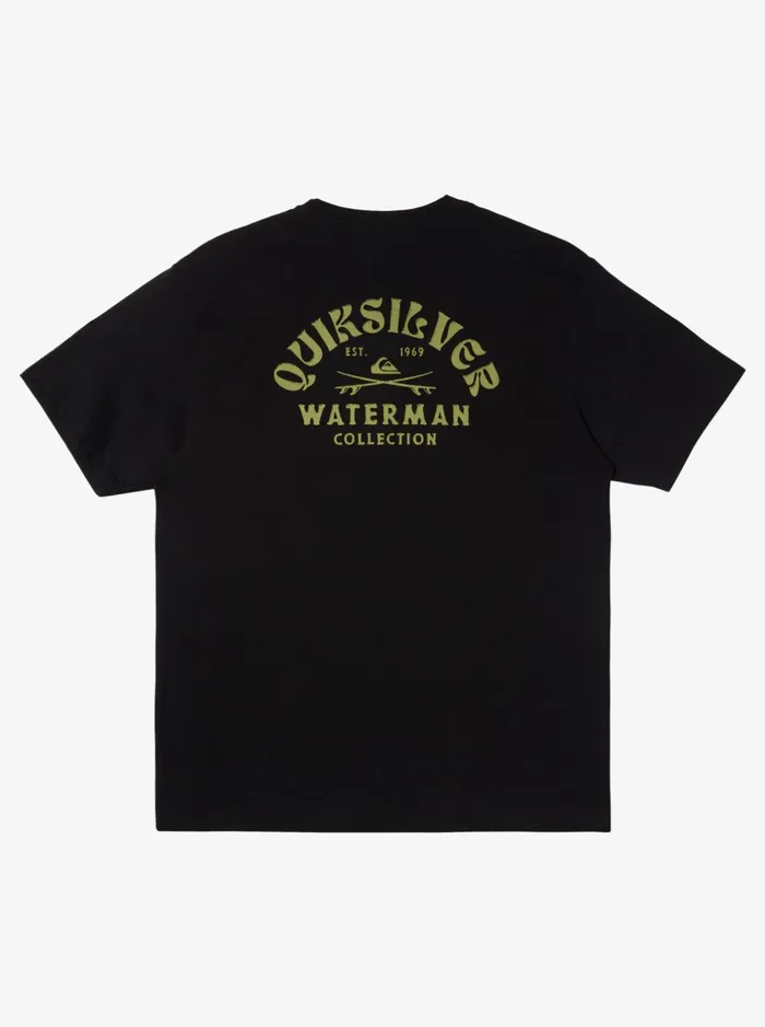 Tees Men Quiksilver Waterman Deep Waters QtShirt Black Tees Men Quiksilver Waterman Deep Waters QtShirt Black