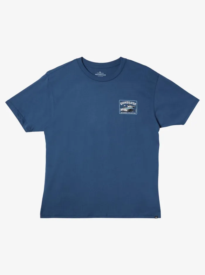 Tees Men Quiksilver Waterman Sea Search QtShirt Ensign Blue
