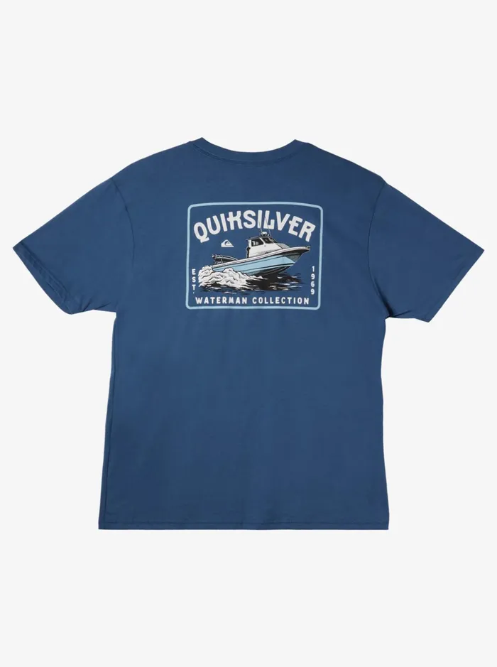 Tees Men Quiksilver Waterman Sea Search QtShirt Ensign Blue Tees Men Quiksilver Waterman Sea Search QtShirt Ensign Blue
