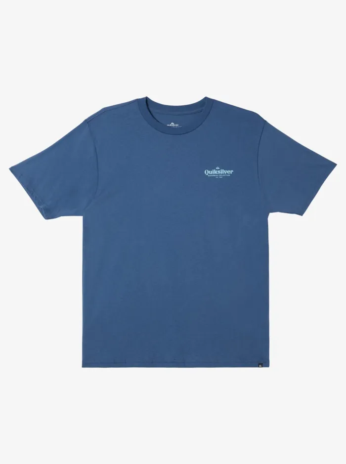 Tees Men Quiksilver Waterman Trophy Catch QtShirt Ensign Blue
