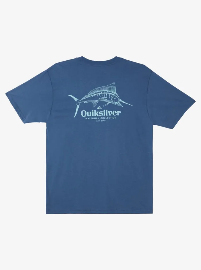 Tees Men Quiksilver Waterman Trophy Catch QtShirt Ensign Blue Tees Men Quiksilver Waterman Trophy Catch QtShirt Ensign Blue