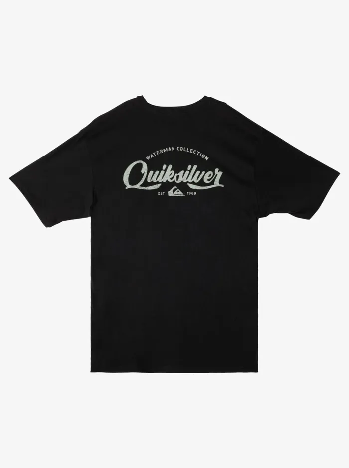 Tees Men Quiksilver Waterman Undertow TShirt Black Tees Men Quiksilver Waterman Undertow TShirt Black