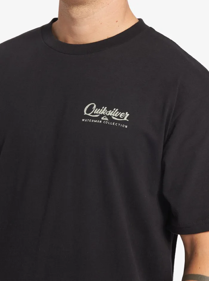 Tees Men Quiksilver Waterman Undertow TShirt Black Tees Men Quiksilver Waterman Undertow TShirt Black