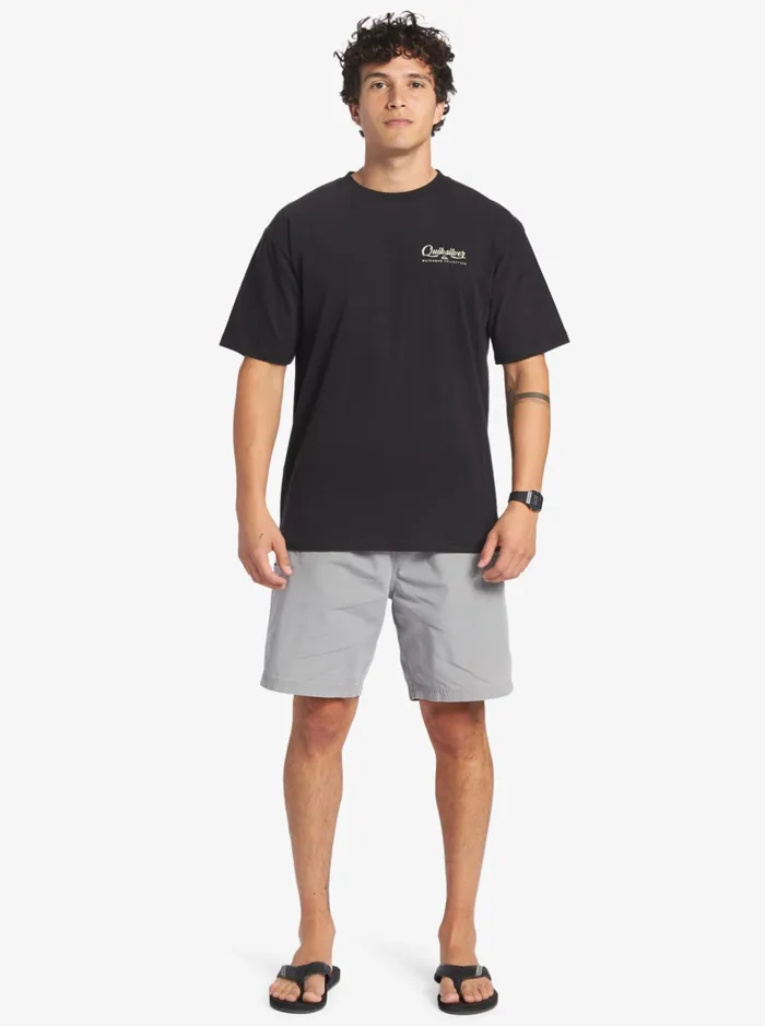 Tees Men Quiksilver Waterman Undertow TShirt Black Tees Men Quiksilver Waterman Undertow TShirt Black