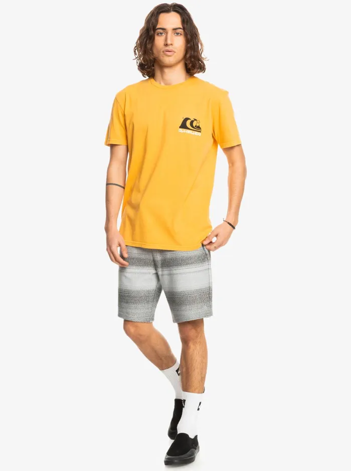 Tees Men Quiksilver Wavy Minds TShirt Golden Rod Tees Men Quiksilver Wavy Minds TShirt Golden Rod