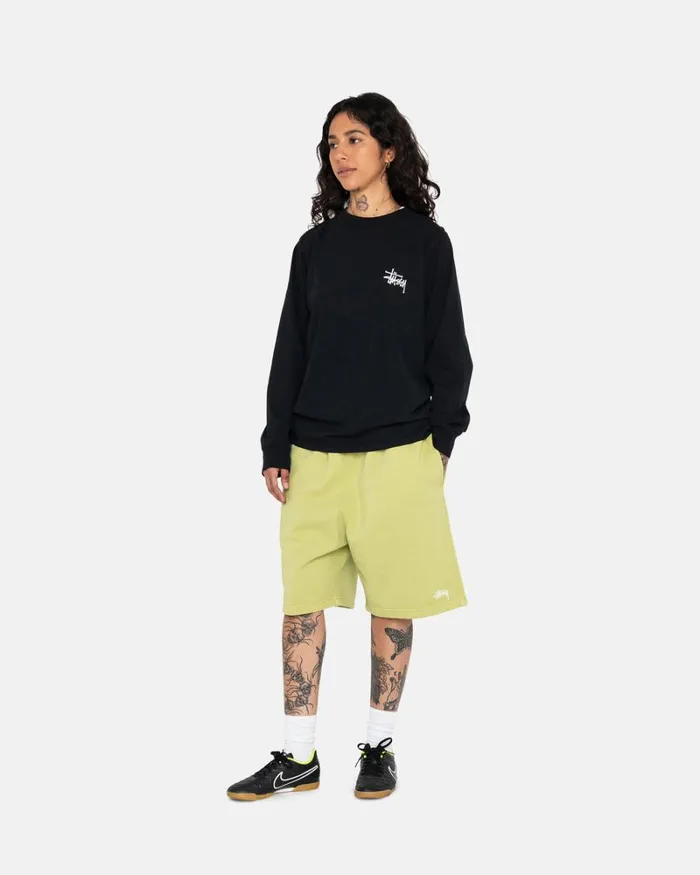 Tees Men Stussy BASIC STSSY LS TEE Black Tees Men Stussy BASIC STSSY LS TEE Black