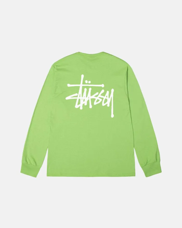 Tees Men Stussy BASIC STSSY LS TEE Tea