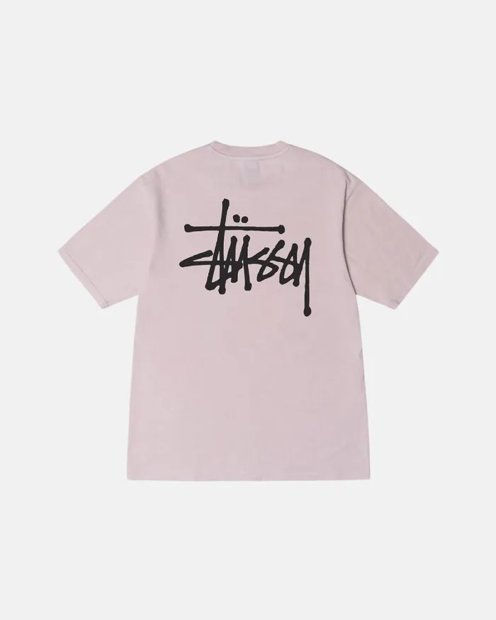 Tees Men Stussy BASIC STSSY PIGMENT DYED TEE Blush