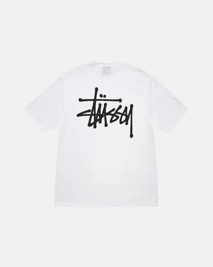 Tees Men Stussy BASIC STSSY TEE White