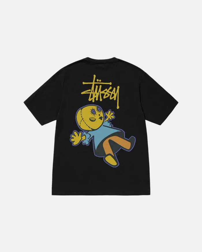 Tees Men Stussy DOLLIE PIGMENT DYED TEE Black