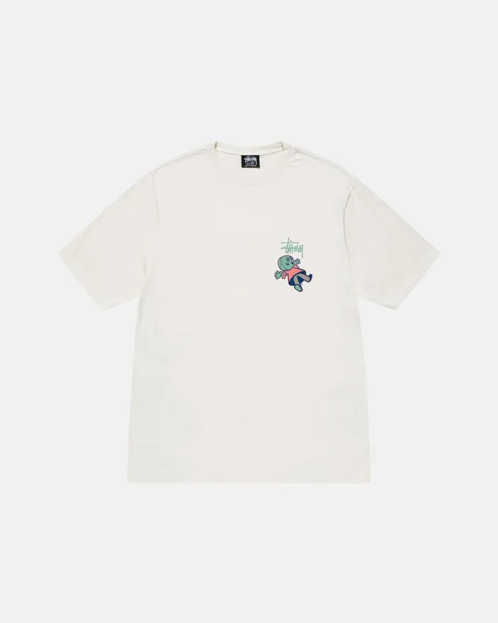 Tees Men Stussy DOLLIE PIGMENT DYED TEE Natural Tees Men Stussy DOLLIE PIGMENT DYED TEE Natural