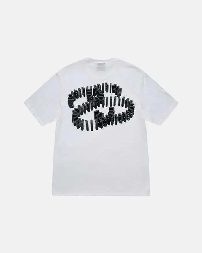 Tees Men Stussy DOMINOES TEE White