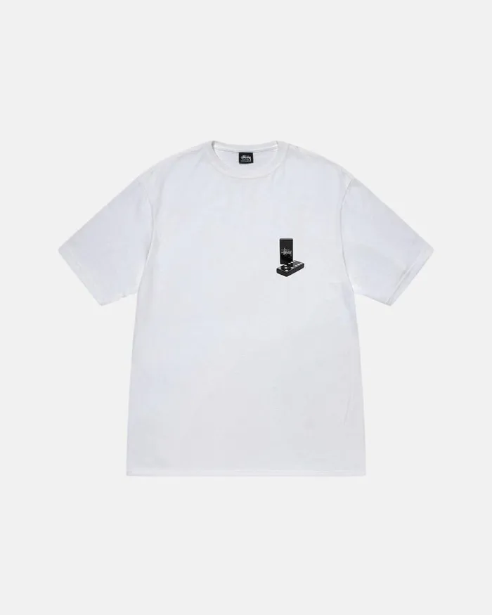 Tees Men Stussy DOMINOES TEE White Tees Men Stussy DOMINOES TEE White