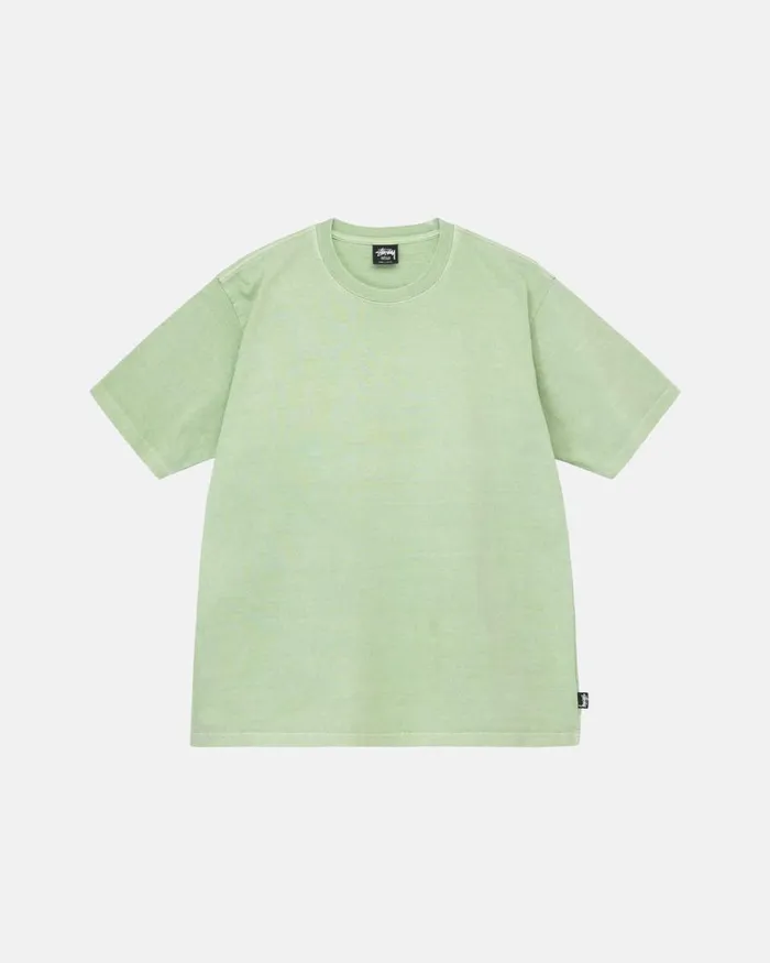 Tees Men Stussy HEAVYWEIGHT PIGMENT DYED CREW Green