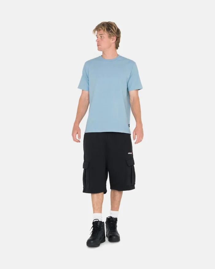 Tees Men Stussy HEAVYWEIGHT PIGMENT DYED CREW Lt Blue Tees Men Stussy HEAVYWEIGHT PIGMENT DYED CREW Lt Blue