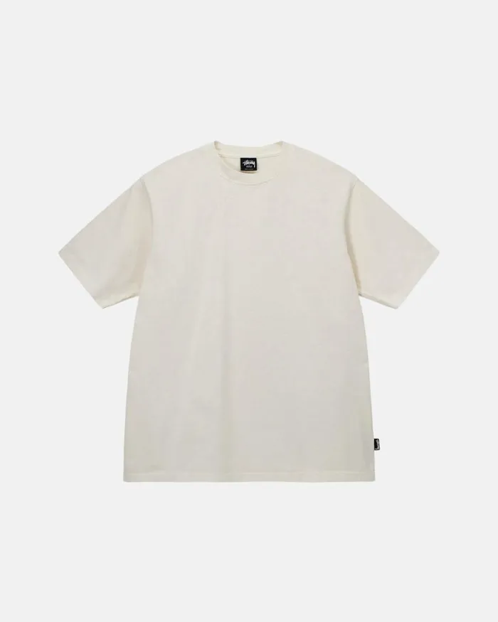 Tees Men Stussy HEAVYWEIGHT PIGMENT DYED CREW Natural