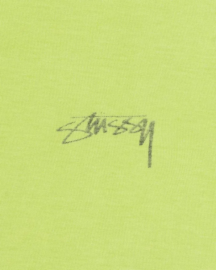 Tees Men Stussy LAZY TEE Lime Tees Men Stussy LAZY TEE Lime