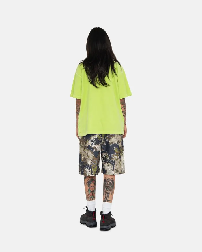 Tees Men Stussy LAZY TEE Lime Tees Men Stussy LAZY TEE Lime