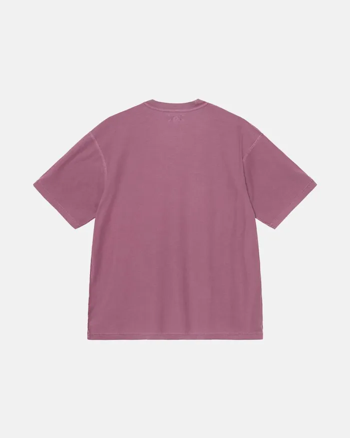 Tees Men Stussy LAZY TEE Plum Tees Men Stussy LAZY TEE Plum