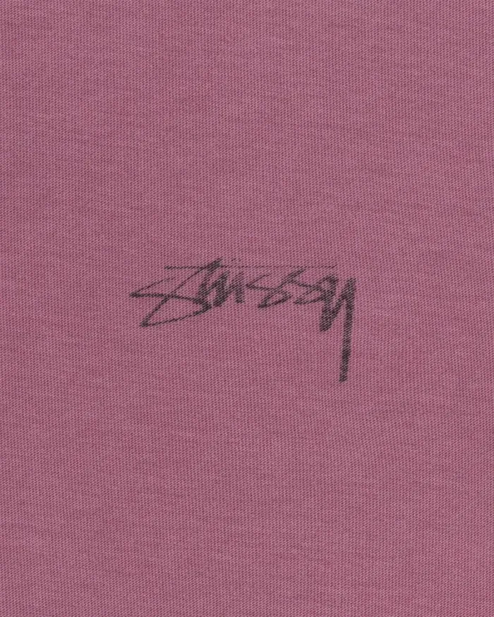Tees Men Stussy LAZY TEE Plum Tees Men Stussy LAZY TEE Plum