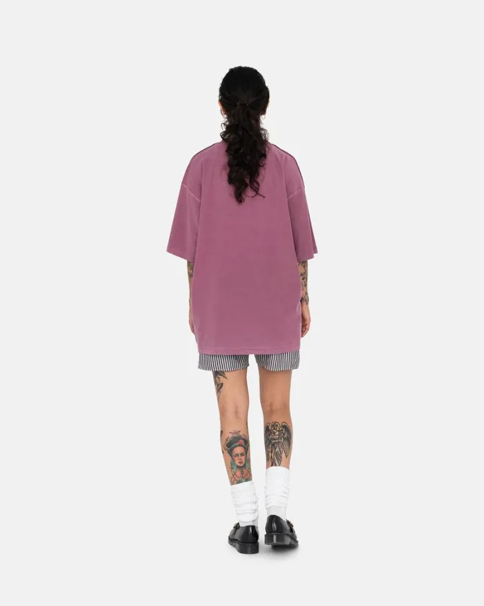 Tees Men Stussy LAZY TEE Plum Tees Men Stussy LAZY TEE Plum