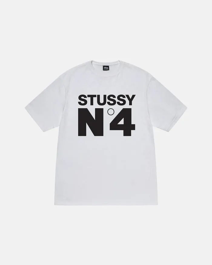 Tees Men Stussy NO4 TEE White