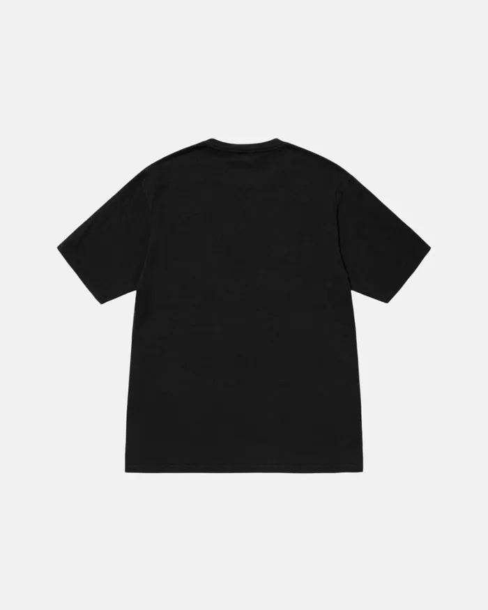 Tees Men Stussy S64 PIGMENT DYED TEE Black Tees Men Stussy S64 PIGMENT DYED TEE Black
