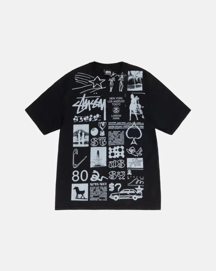Tees Men Stussy SARA TEE Black