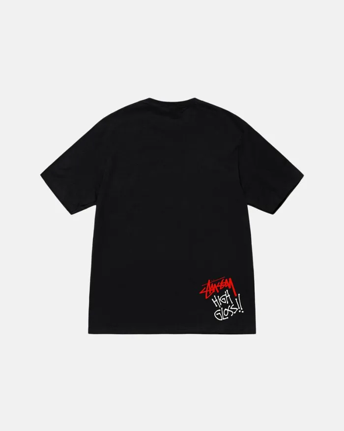 Tees Men Stussy SPRAYCAN TEE Black Tees Men Stussy SPRAYCAN TEE Black