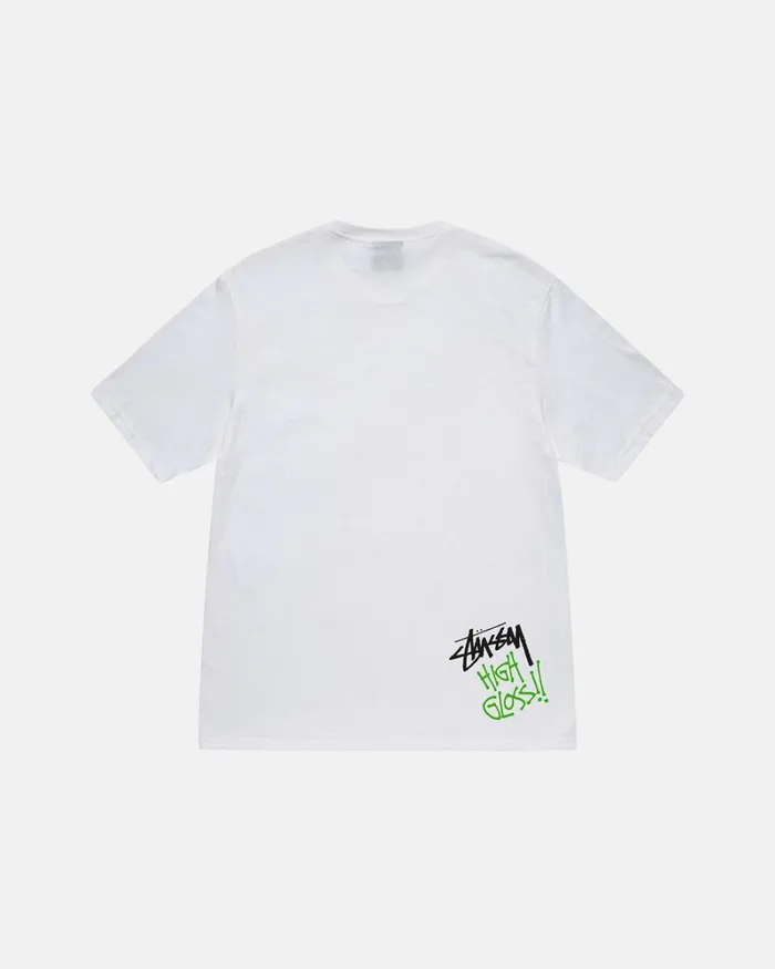 Tees Men Stussy SPRAYCAN TEE White Tees Men Stussy SPRAYCAN TEE White