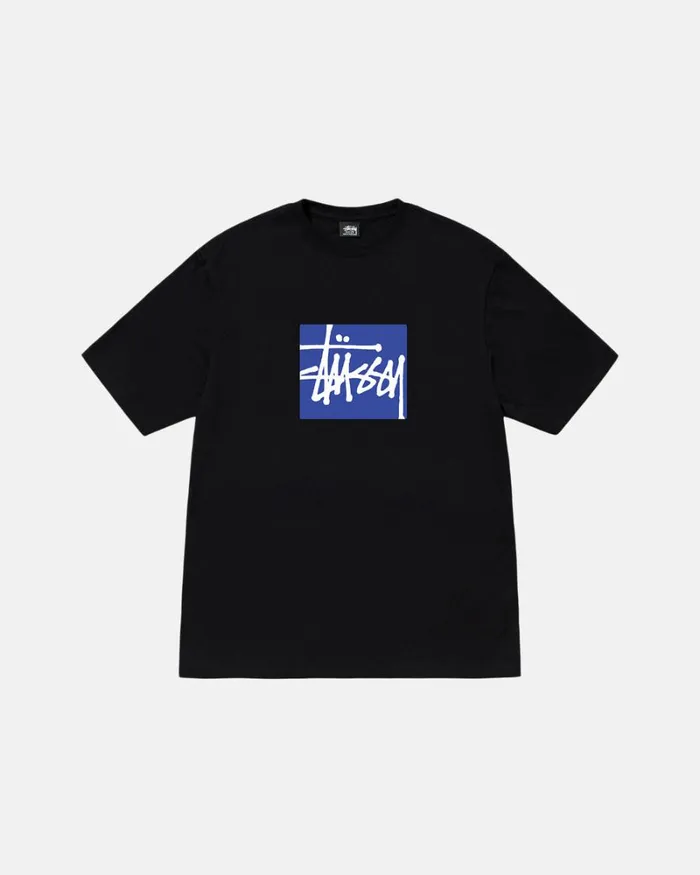 Tees Men Stussy STOCK BOX TEE Black