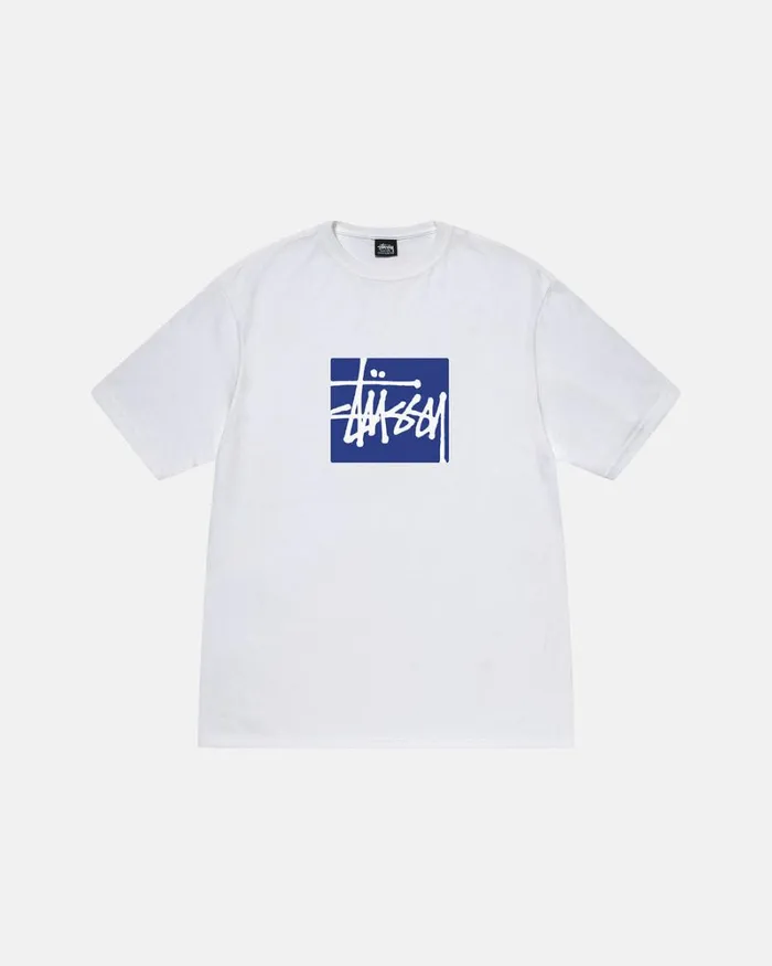 Tees Men Stussy STOCK BOX TEE White